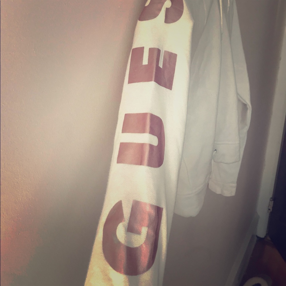 Guess rose gold brand sweatshirt